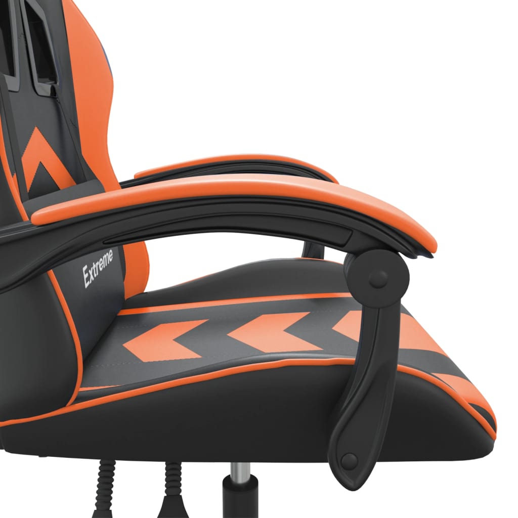 gamingstol kunstlæder sort og orange