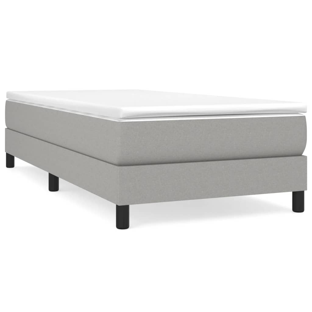 Boxspring sengeramme Lysegrå 80x200 cm Stof