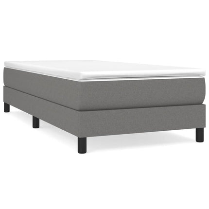 Boxspring sengeramme Mørkegrå 80x200 cm Stof