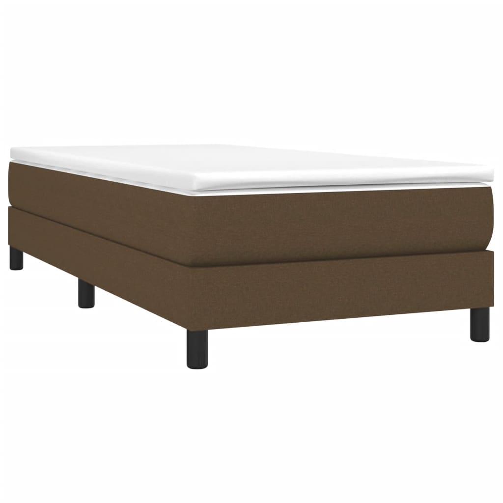 Boxspring sengeramme Mørkebrun 80x200 cm Stof