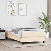 Boxspring sengeramme 80x200 cm stof cremefarvet