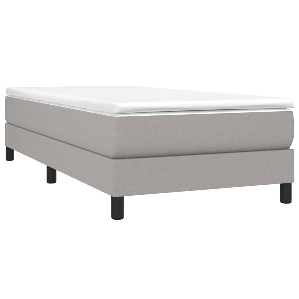 Boxspring sengeramme Lysegrå 90x190 cm Stof