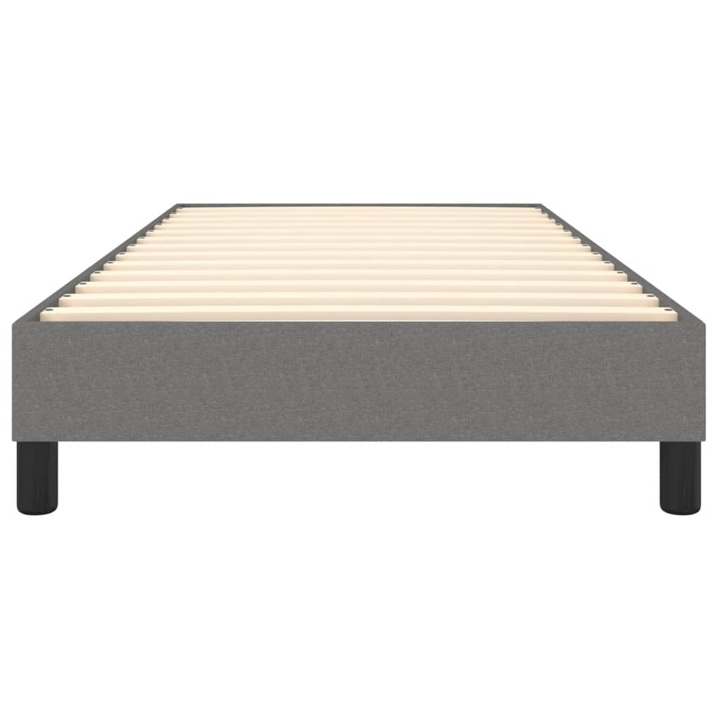 Boxspring sengeramme Mørkegrå 90x190 cm Stof