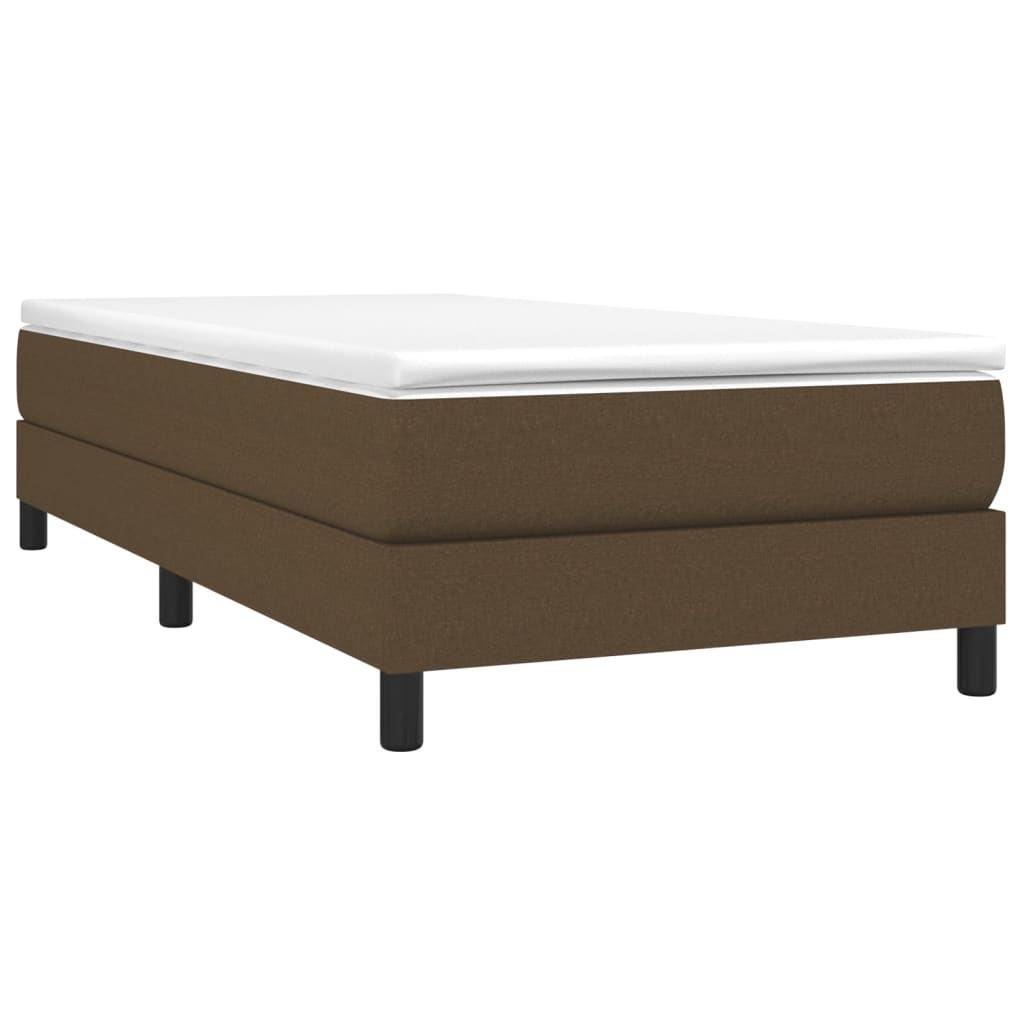 Boxspring sengeramme Mørkebrun 90x190 cm Stof
