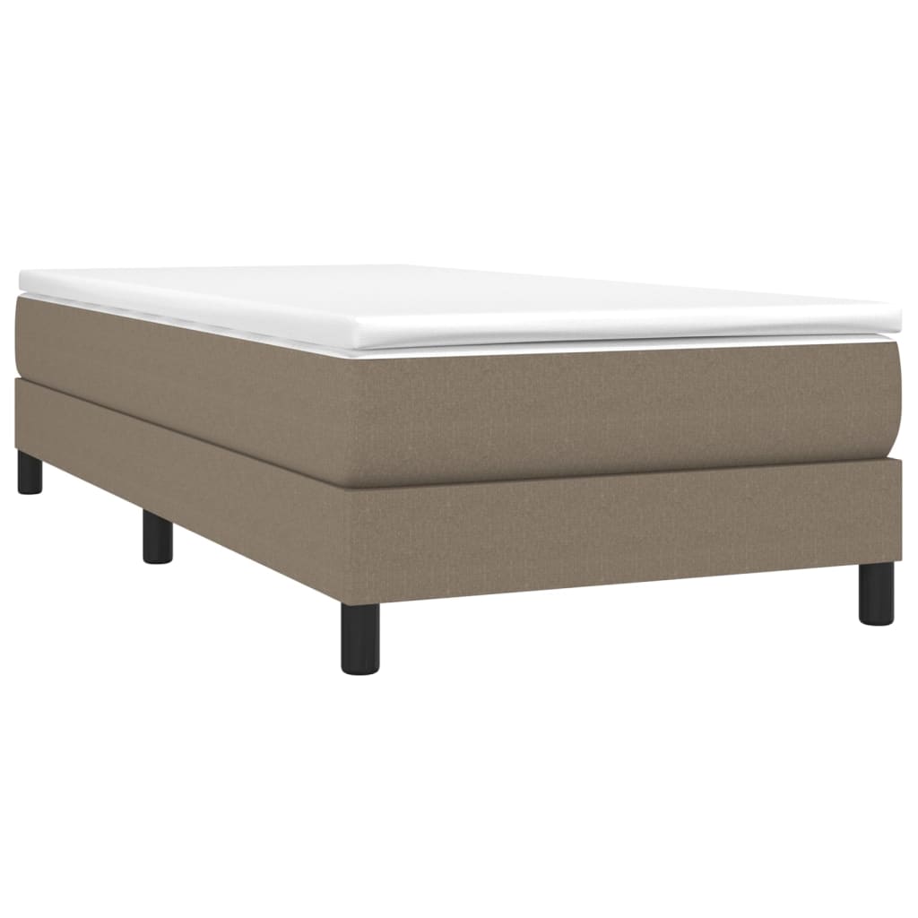 Boxspring sengeramme 90x190 cm stof gråbrun