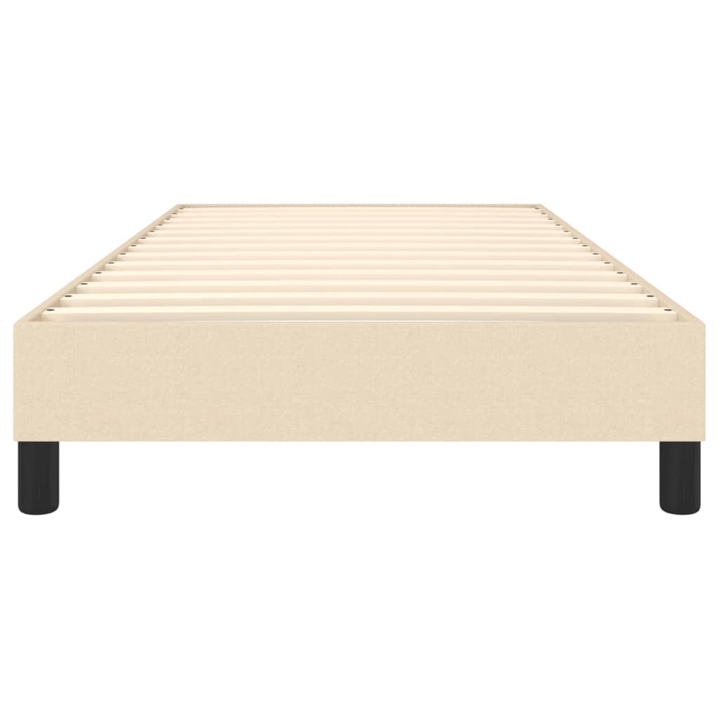 Boxspring sengeramme 90x190 cm stof cremefarvet