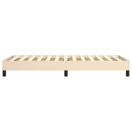 Boxspring sengeramme 90x190 cm stof cremefarvet