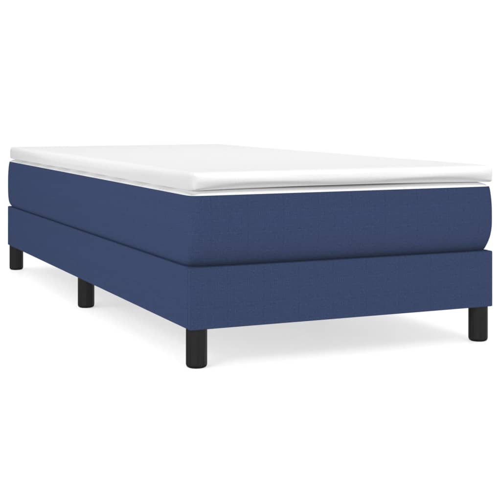Boxspring sengeramme 90x190 cm stof blå