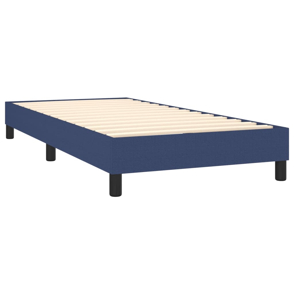 Boxspring sengeramme 90x190 cm stof blå