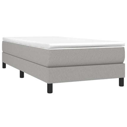 Boxspring sengeramme Lysegrå 90x200 cm Stof