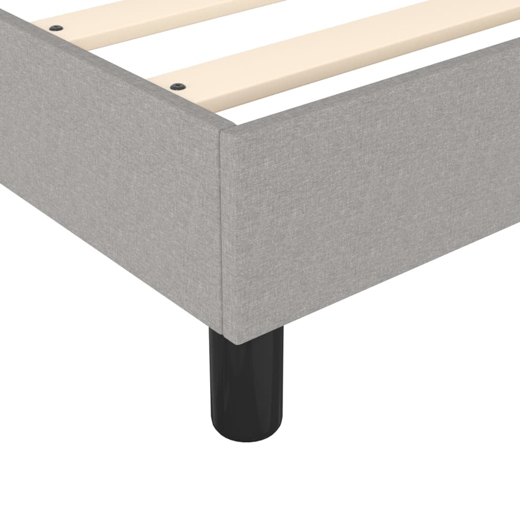 Boxspring sengeramme Lysegrå 90x200 cm Stof