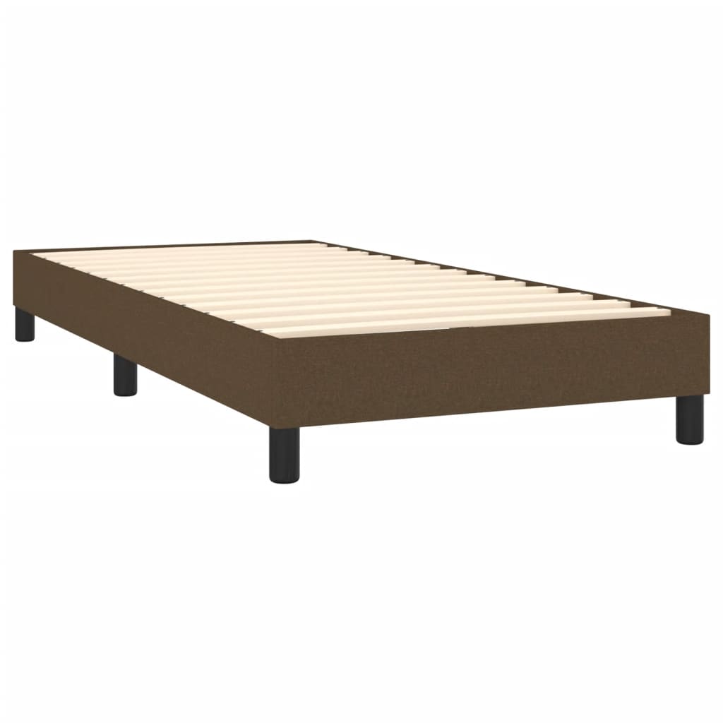 Boxspring sengeramme Mørkebrun 90x200 cm Stof