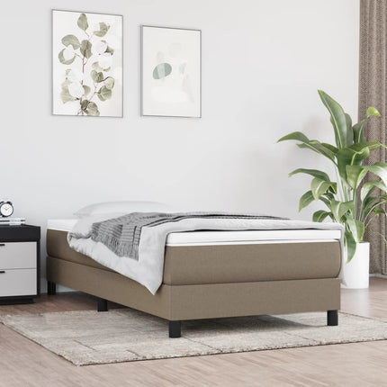 Boxspring sengeramme 90x200 cm stof gråbrun