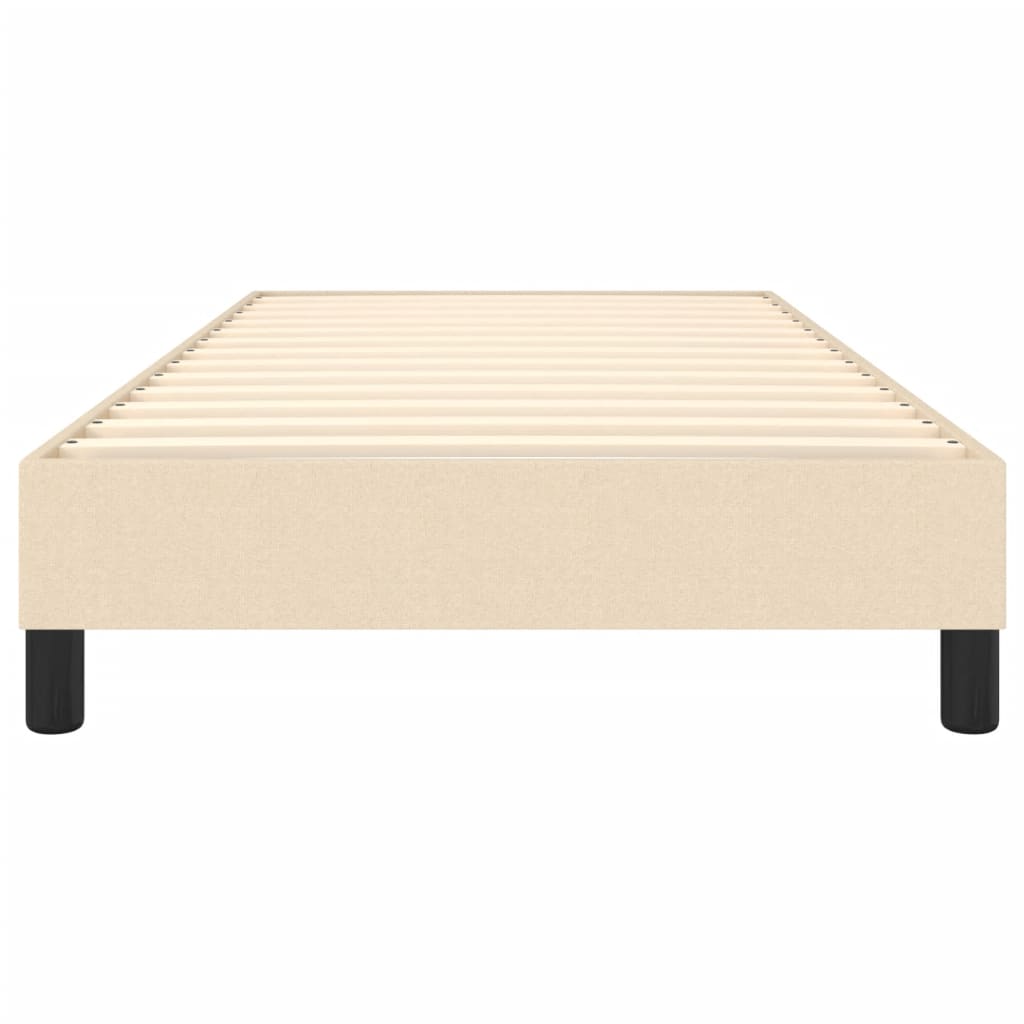 Boxspring sengeramme 90x200 cm stof cremefarvet