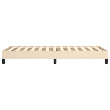 Boxspring sengeramme 90x200 cm stof cremefarvet