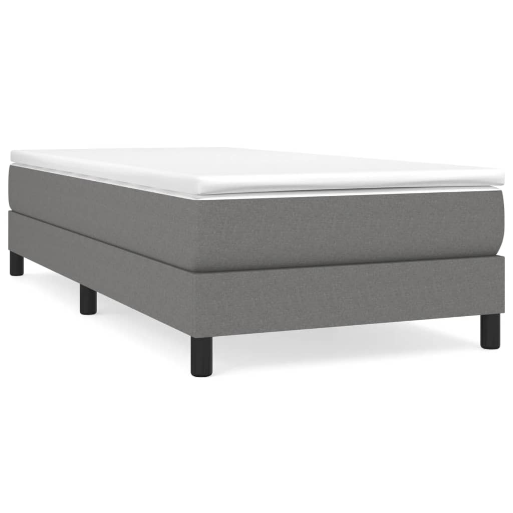 Boxspring sengeramme Mørkegrå 100x200 cm Stof
