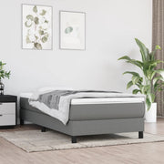 Boxspring sengeramme Mørkegrå 100x200 cm Stof
