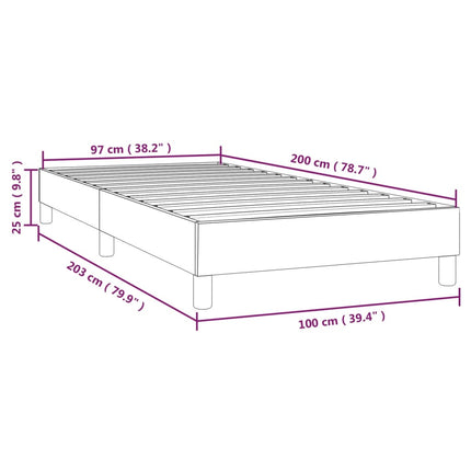 Boxspring sengeramme Mørkebrun 100x200 cm Stof