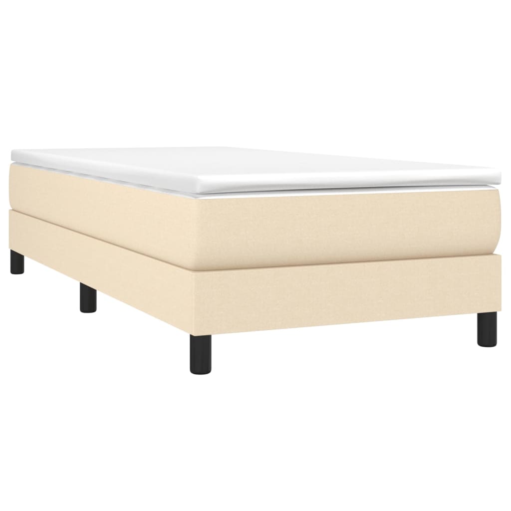 Boxspring sengeramme Creme 100x200 cm Stof