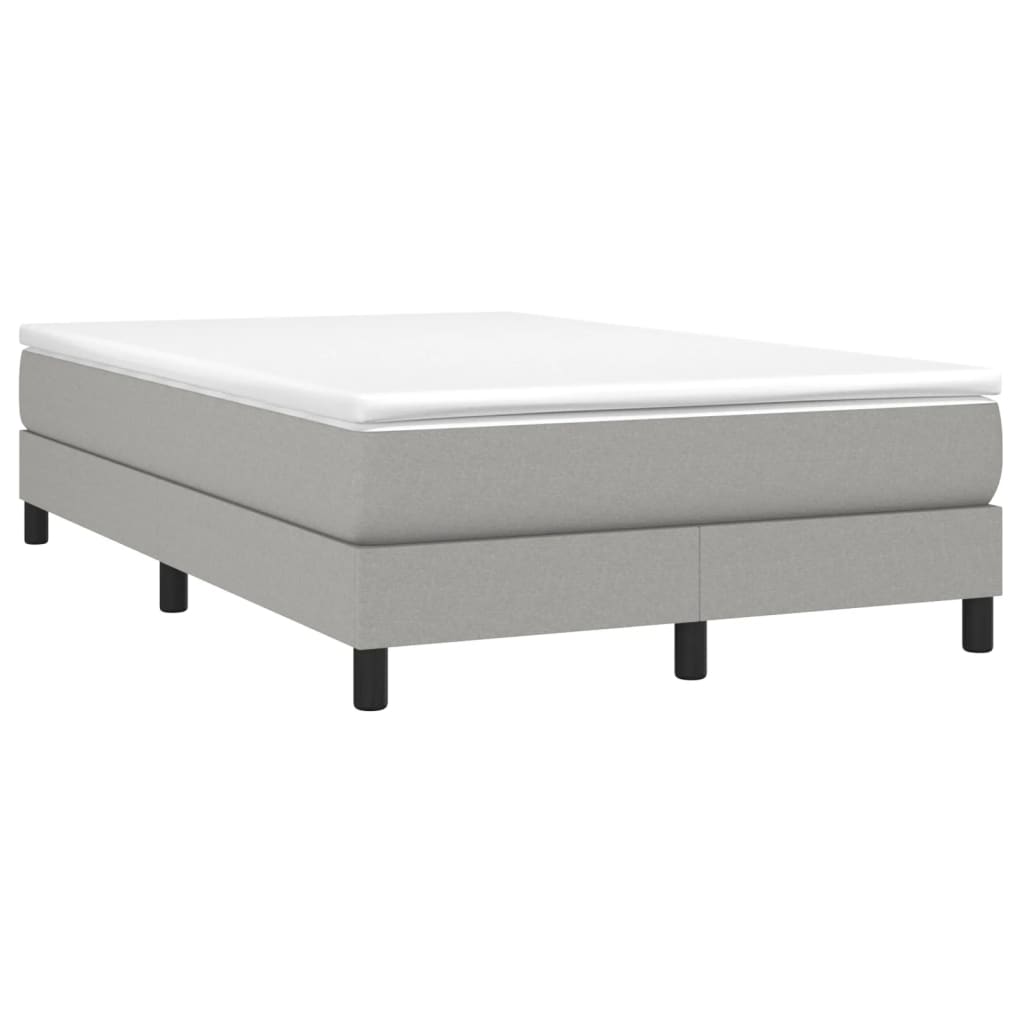 Boxspring sengeramme Lysegrå 120x200 cm Stof
