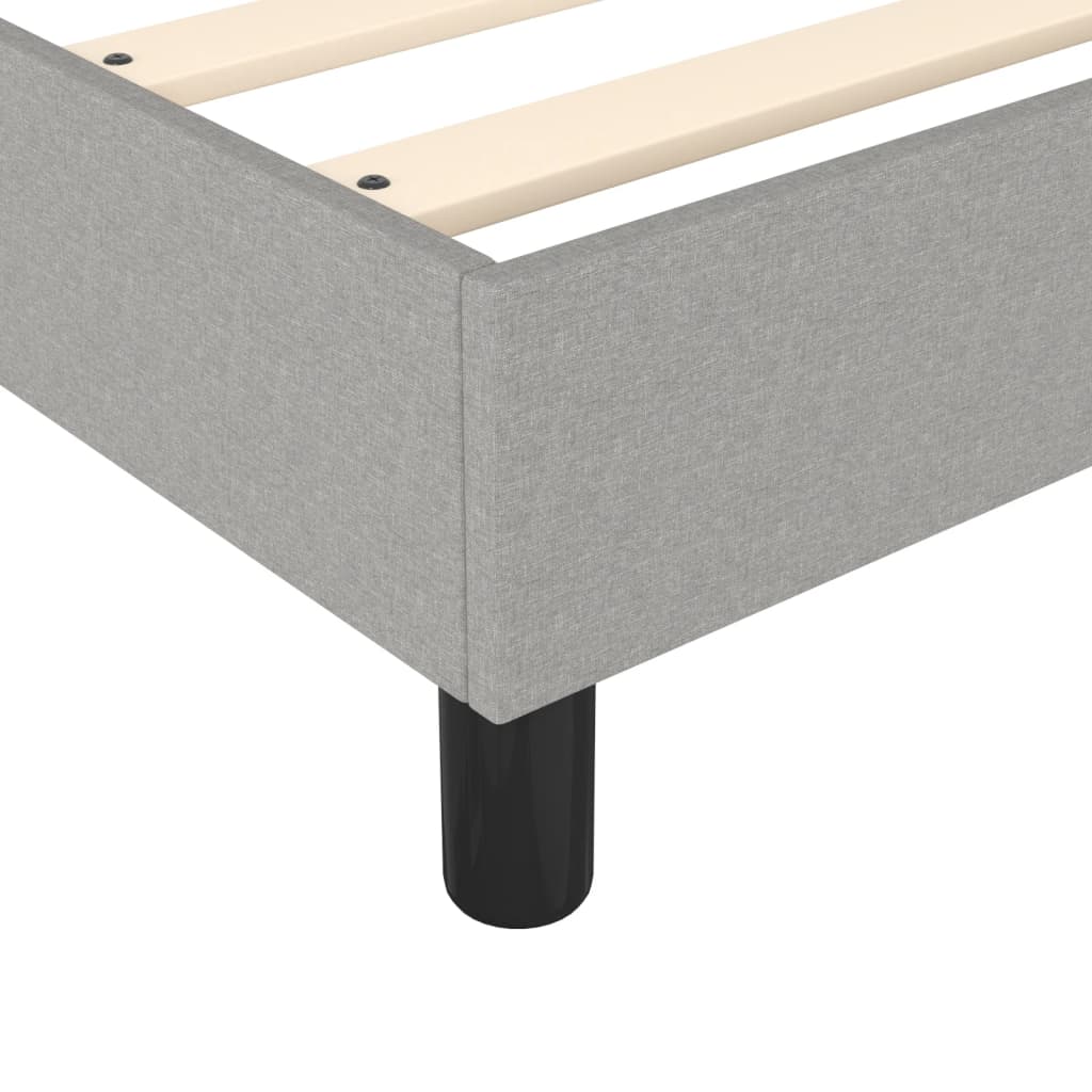 Boxspring sengeramme Lysegrå 120x200 cm Stof