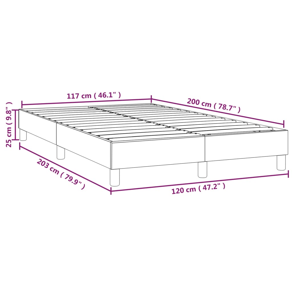 Boxspring sengeramme Taupe 120x200 cm Stof