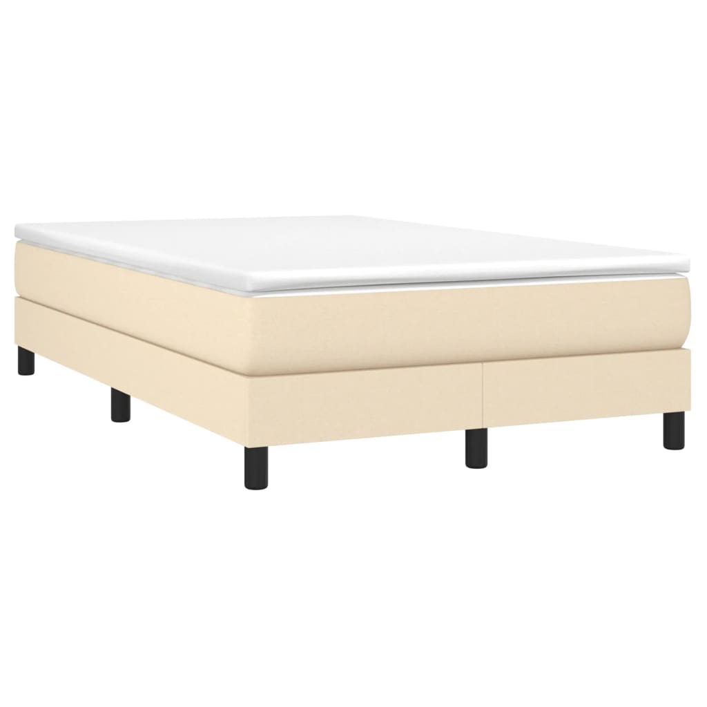 Boxspring sengeramme Creme 120x200 cm Stof
