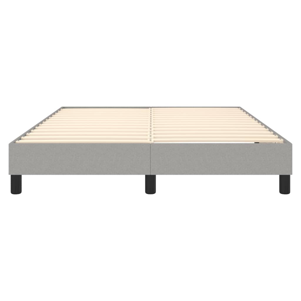 Boxspring sengeramme 140x190 cm stof lysegrå