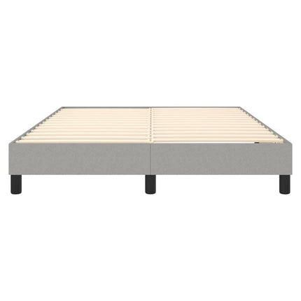 Boxspring sengeramme 140x190 cm stof lysegrå