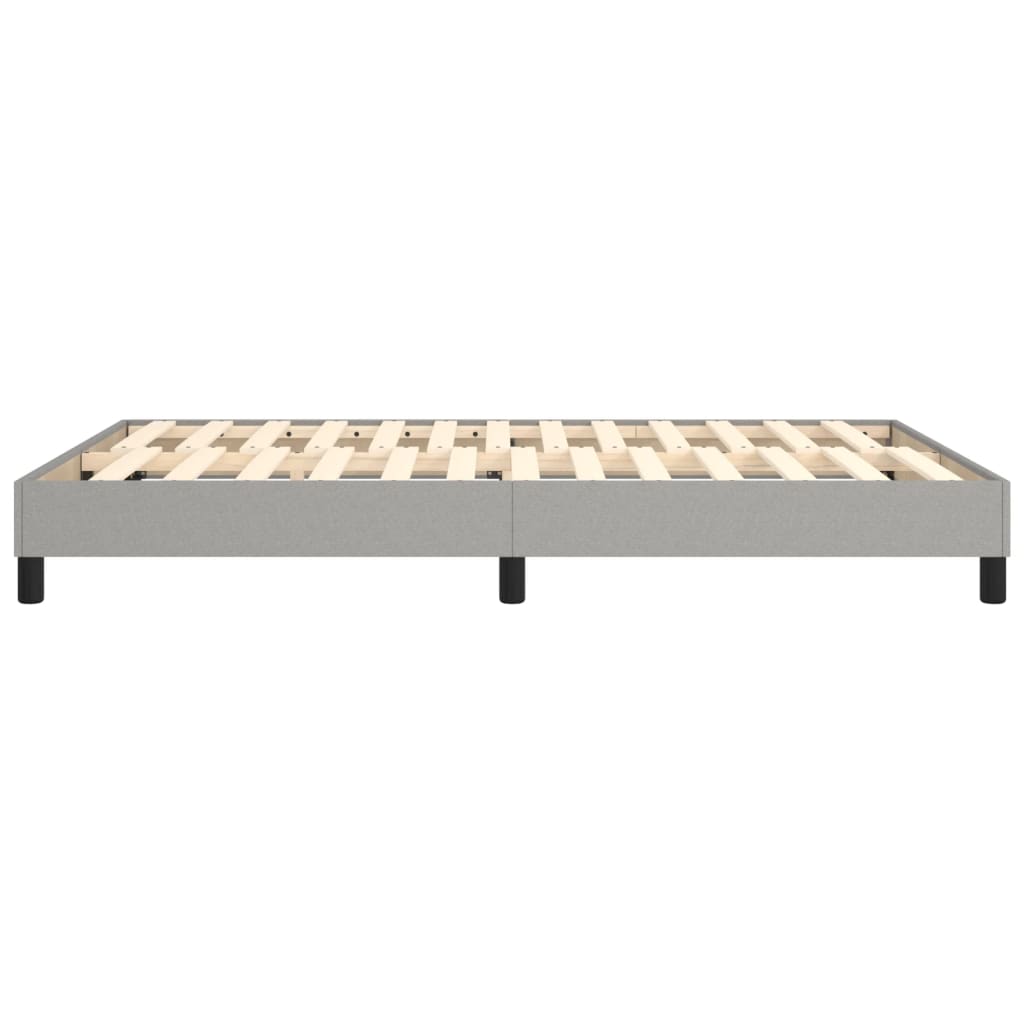 Boxspring sengeramme 140x190 cm stof lysegrå