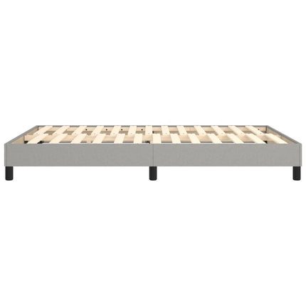 Boxspring sengeramme 140x190 cm stof lysegrå