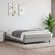 Boxspring sengeramme 140x190 cm stof lysegrå