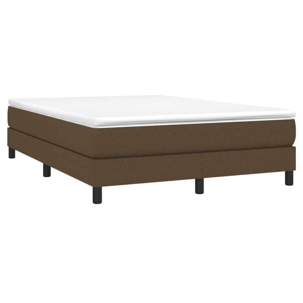 Boxspring sengeramme 140x190 cm stof mørkebrun