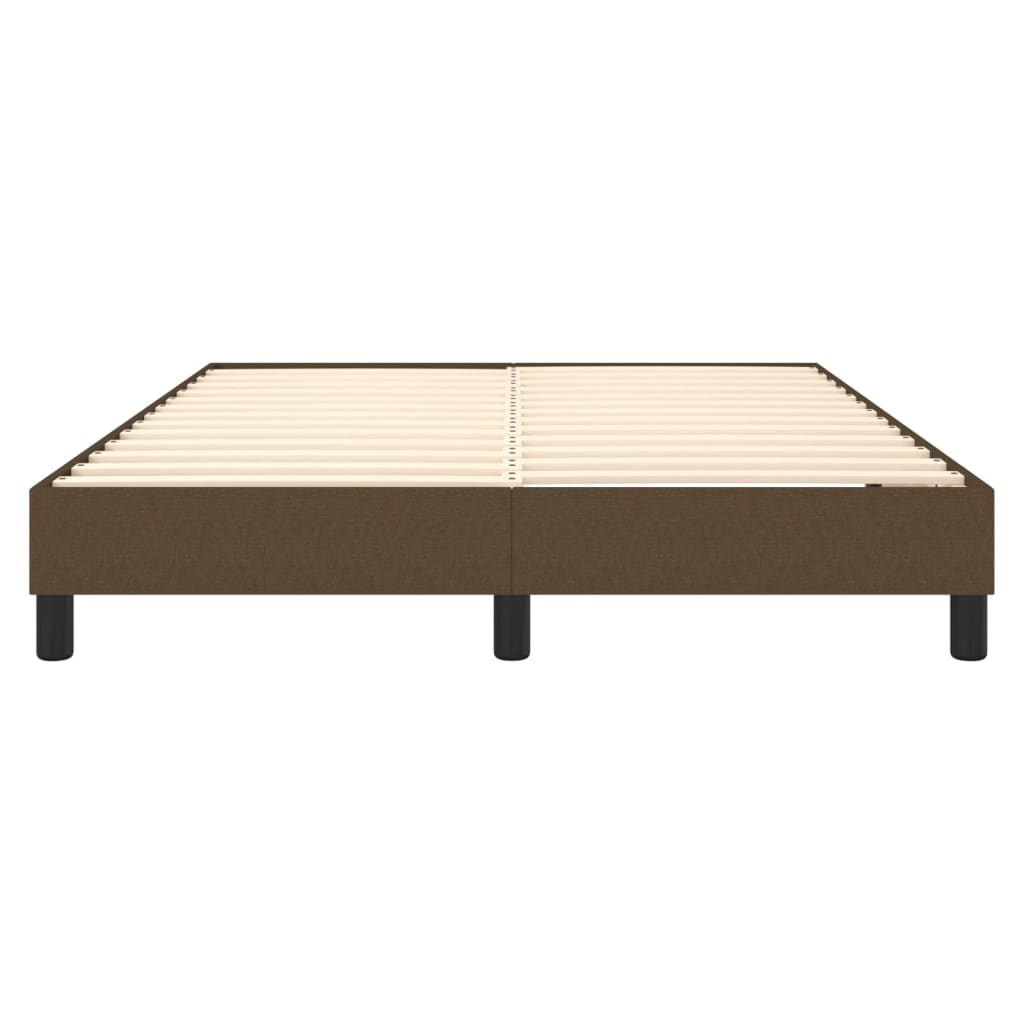 Boxspring sengeramme 140x190 cm stof mørkebrun
