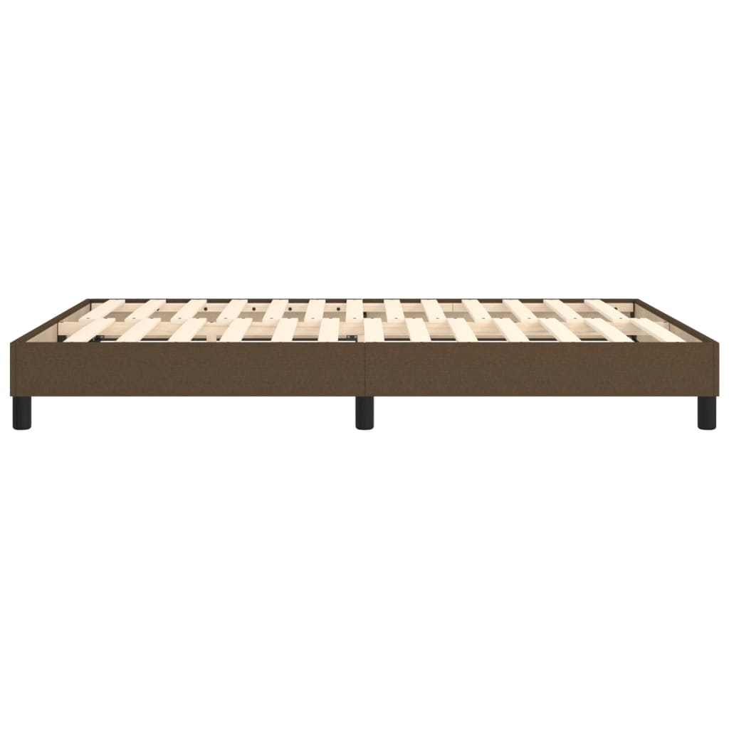 Boxspring sengeramme 140x190 cm stof mørkebrun