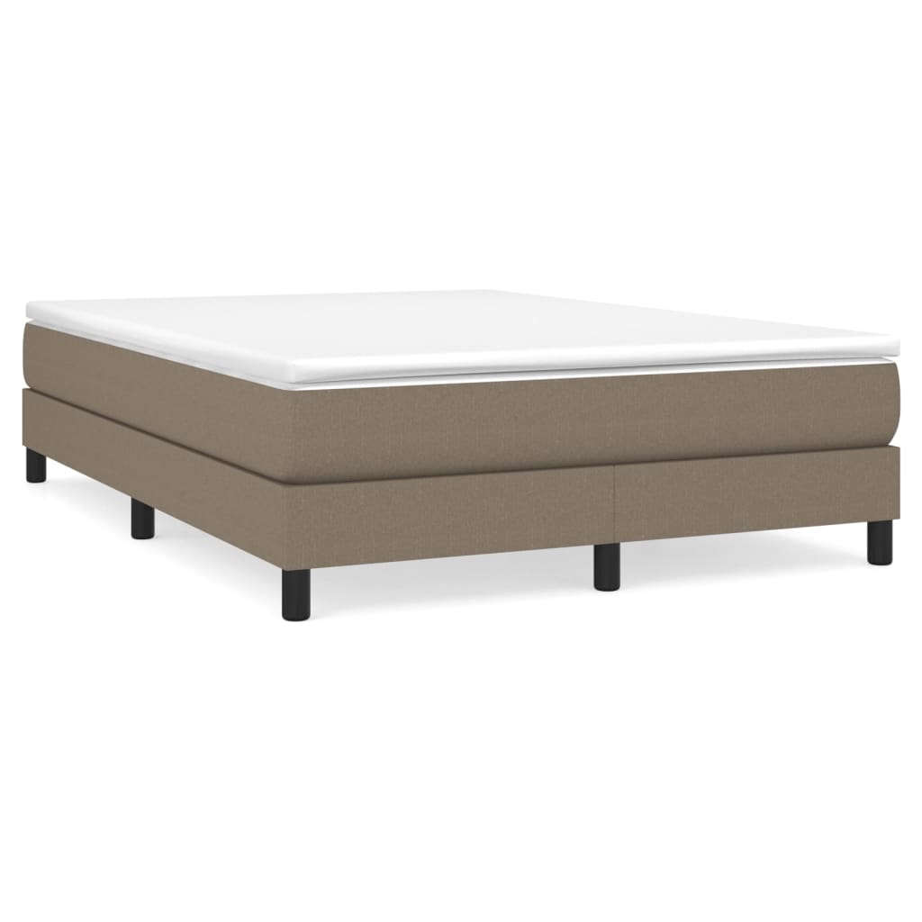 Boxspring sengeramme 140x190 cm stof gråbrun