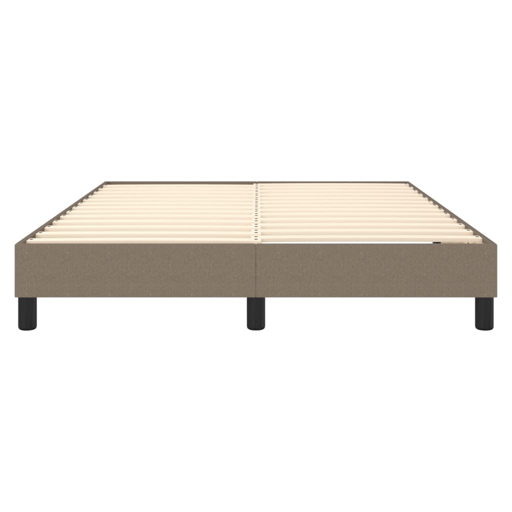 Boxspring sengeramme 140x190 cm stof gråbrun