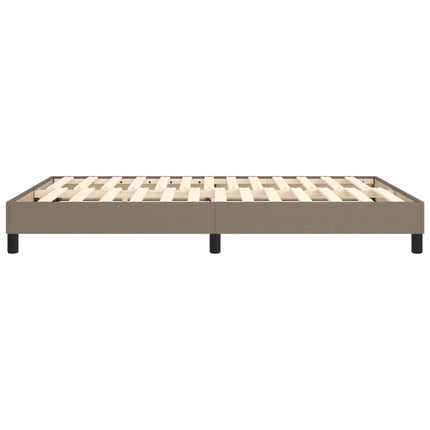 Boxspring sengeramme 140x190 cm stof gråbrun