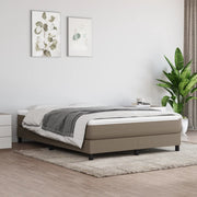 Boxspring sengeramme 140x190 cm stof gråbrun