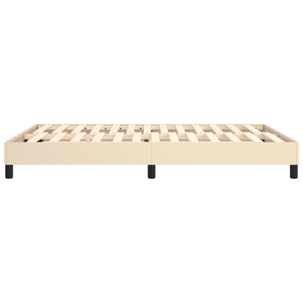 Boxspring sengeramme 140x190 cm stof cremefarvet