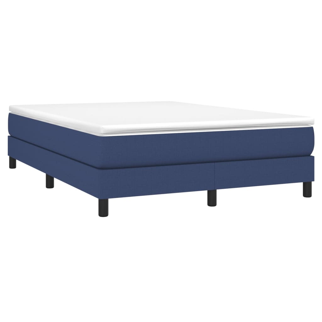 Boxspring sengeramme 140x190 cm stof blå