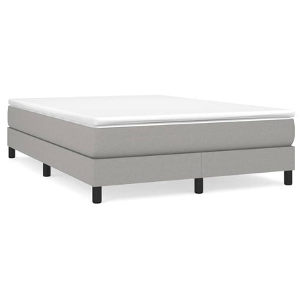Boxspring sengeramme 140x200 cm stof lysegrå