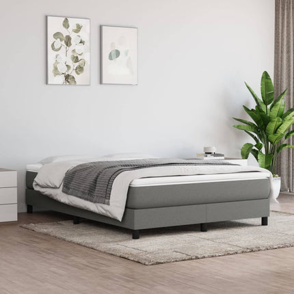Boxspring sengeramme 140x200 cm stof mørkegrå