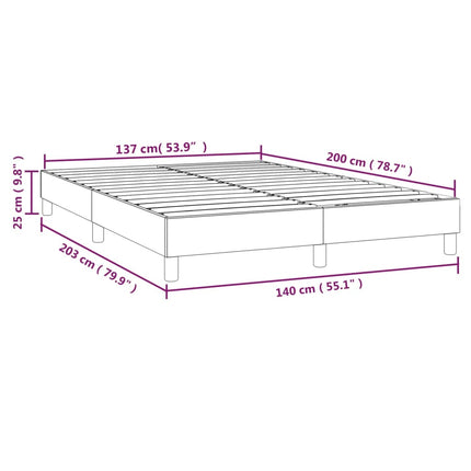 Boxspring sengeramme 140x200 cm stof mørkebrun