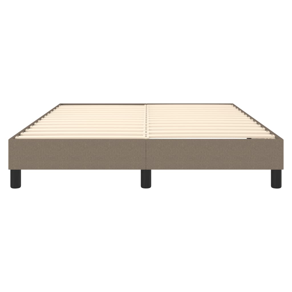 Boxspring sengeramme 140x200 cm stof gråbrun