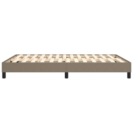 Boxspring sengeramme 140x200 cm stof gråbrun