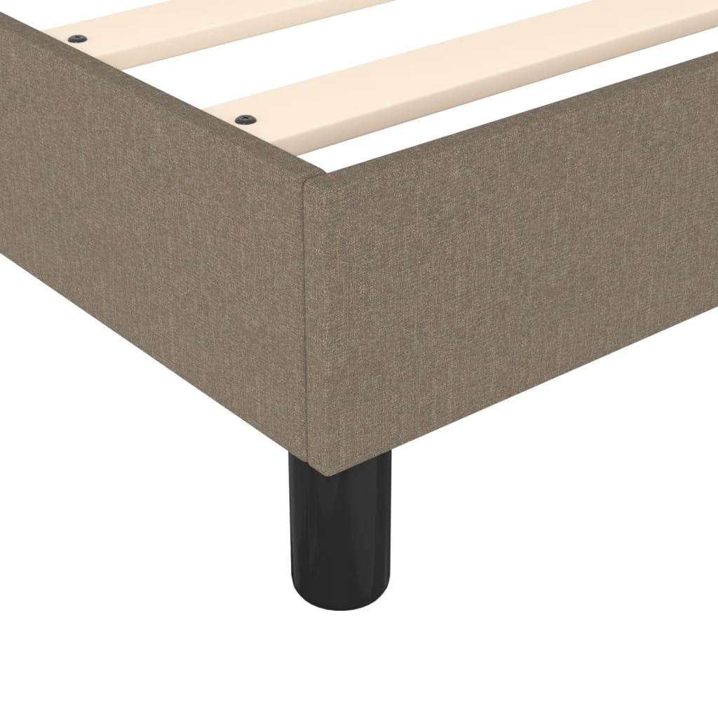 Boxspring sengeramme 140x200 cm stof gråbrun