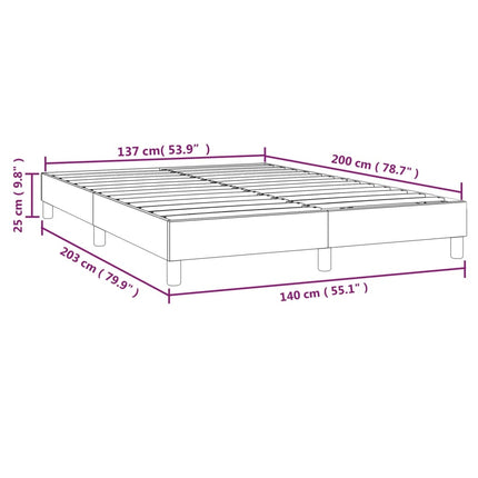 Boxspring sengeramme 140x200 cm stof gråbrun