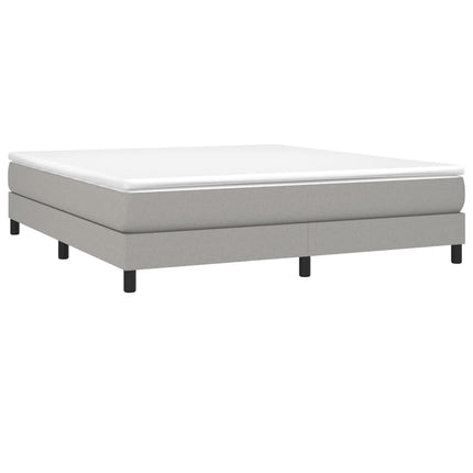 Boxspring sengeramme 160x200 cm stof lysegrå