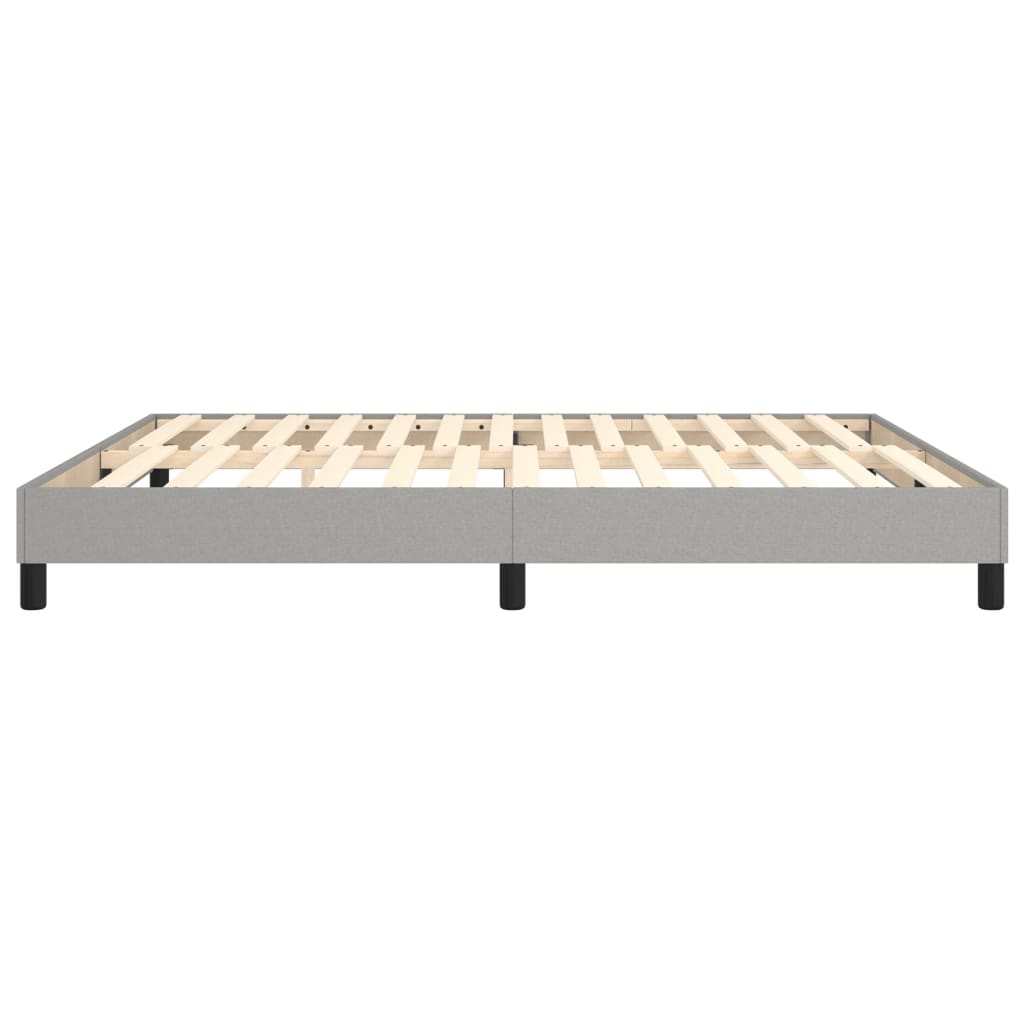 Boxspring sengeramme 160x200 cm stof lysegrå